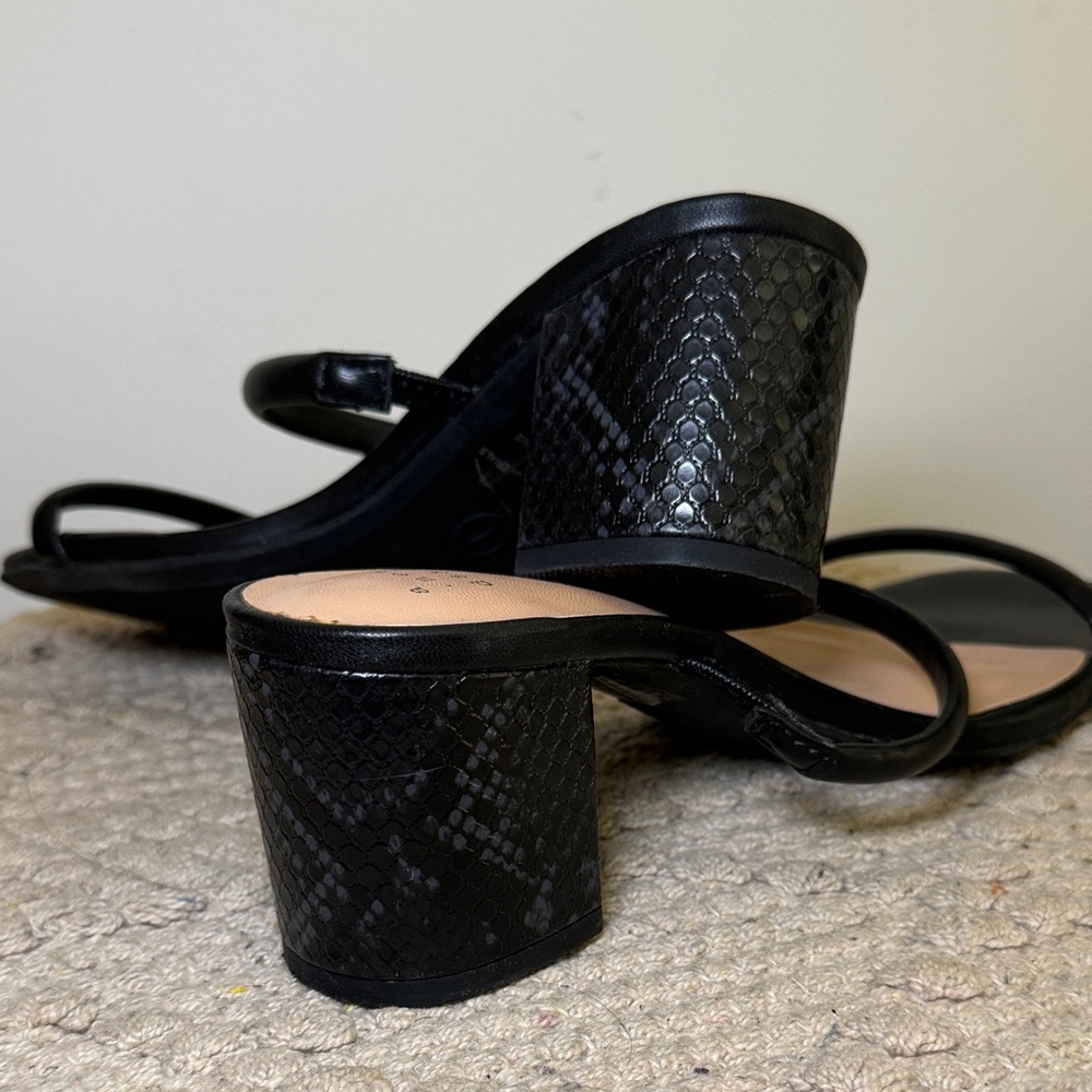 NWT - A NEW DAY Black Strappy Heels | Size 7 NEW* Target - Picture 6 of 6